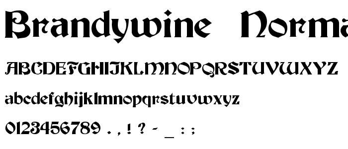 Brandywine  Normal font